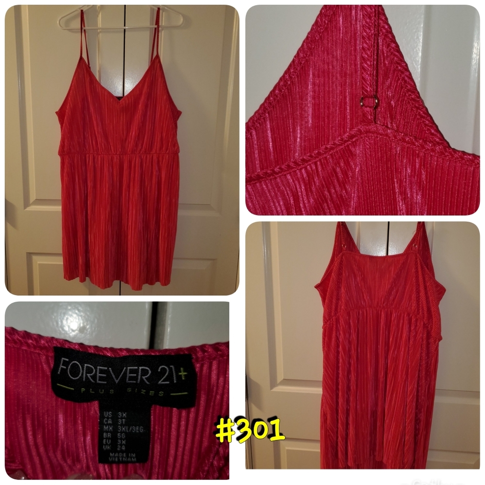 Forever 21 Fit & Flair Cherry Red Dress sz 3x